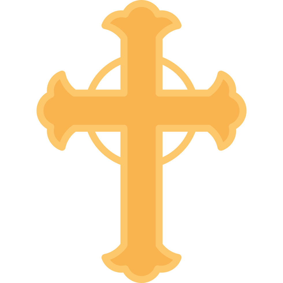 A cross with a golden cross on it png