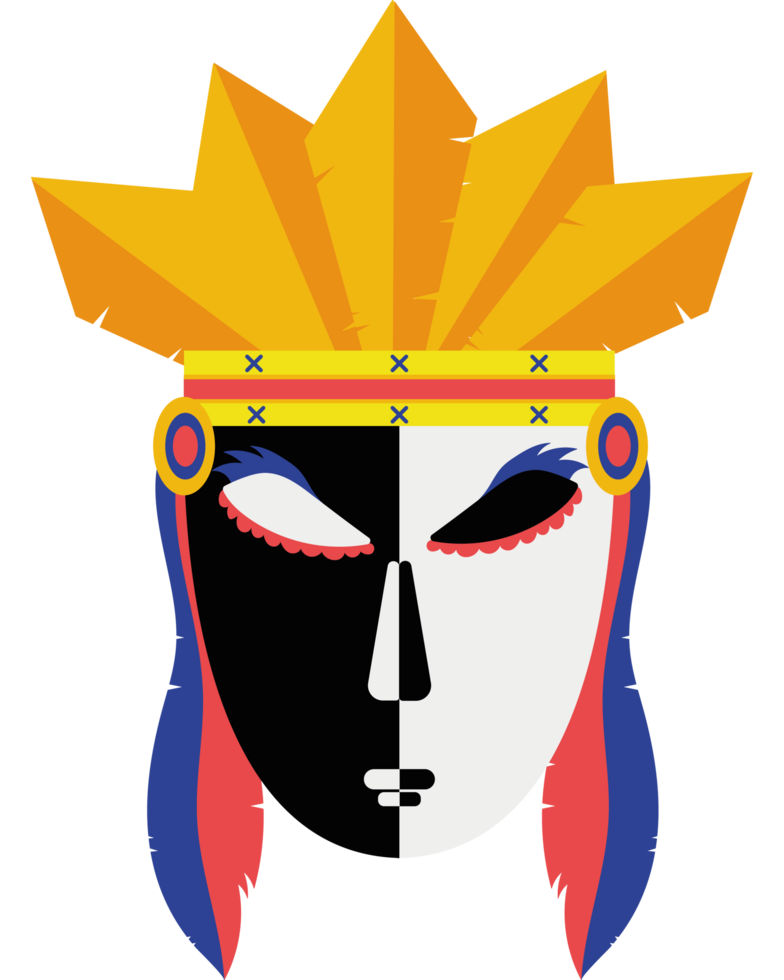 A cartoon mask with a crown on it png