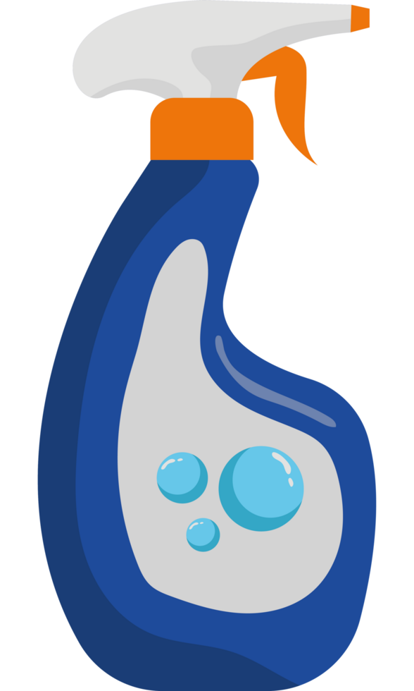 A blue spray bottle with a spray nozzle png