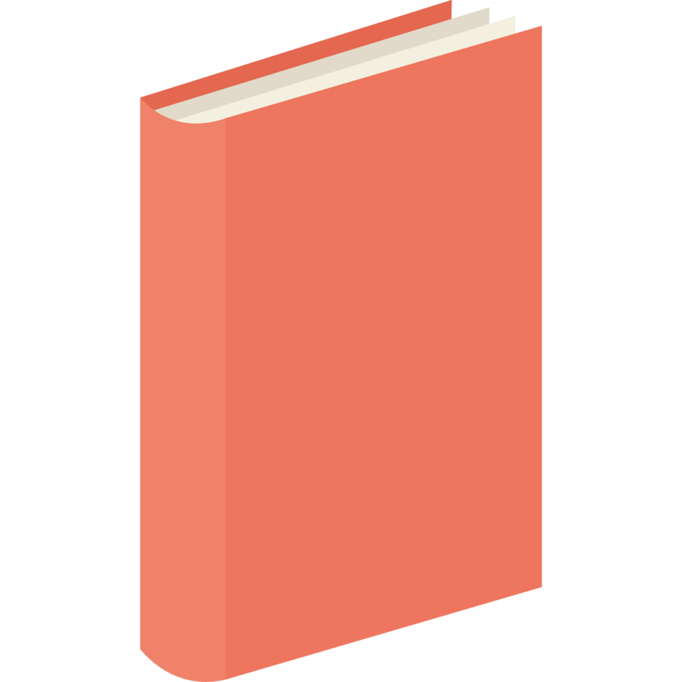An orange book with a white cover png