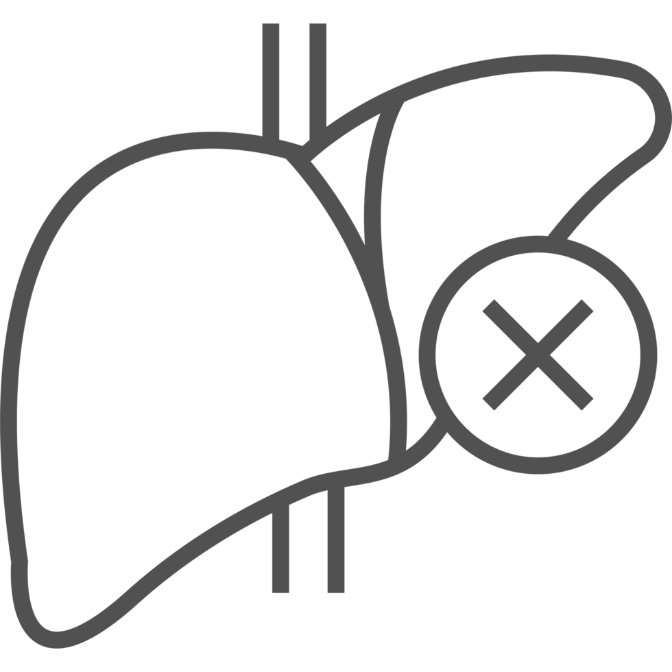 Liver icon with a cross and a circle png