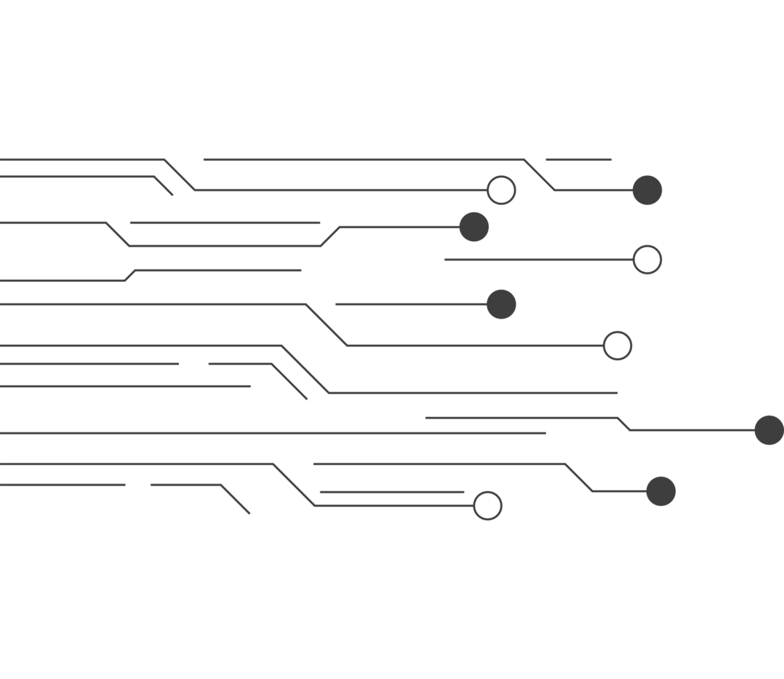 A black and white illustration of a circuit board png