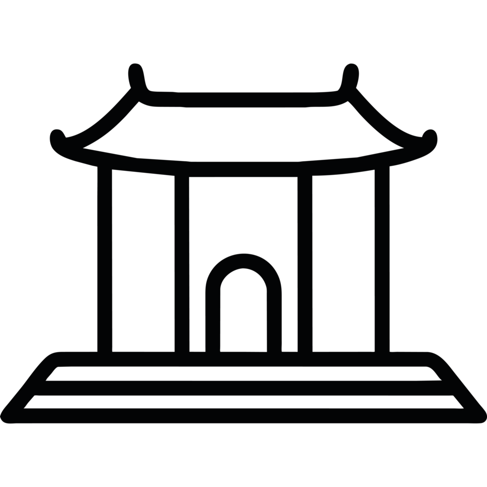 Chinese temple icon png