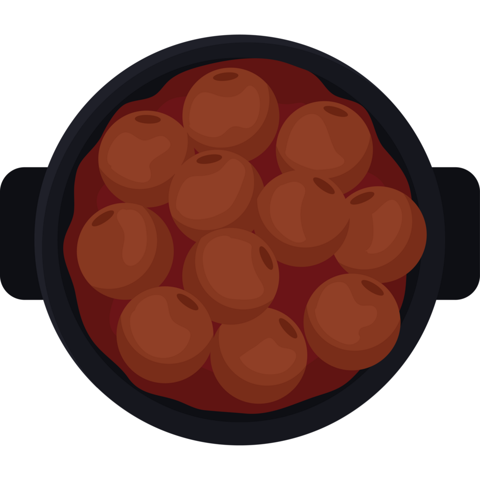 A bowl full of red meatballs png