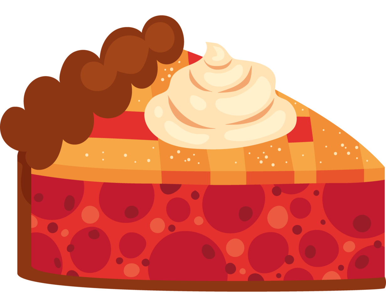 A slice of pie with whipped cream on top png