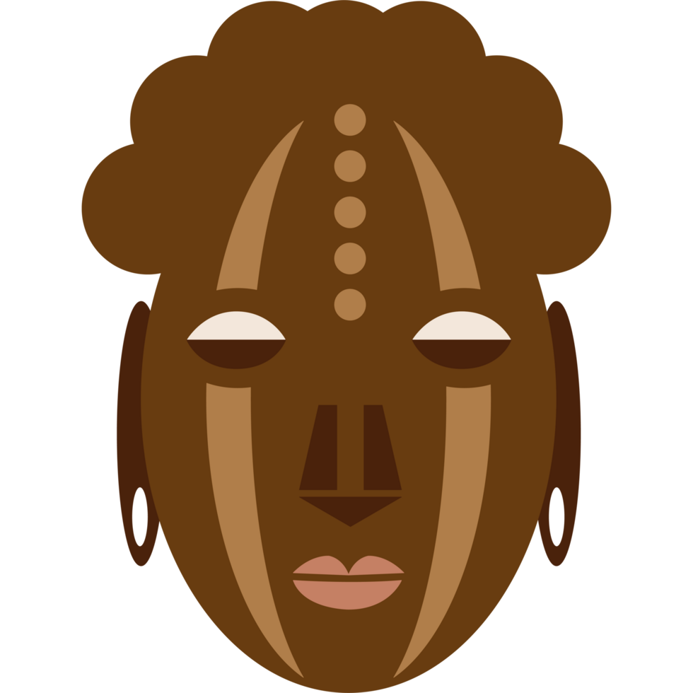 An african woman's face with a tribal design png
