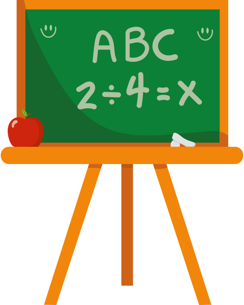 A blackboard with the word abc written on it png