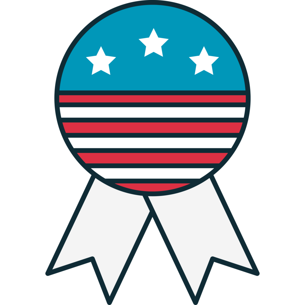 The usa flag badge with stars and stripes png