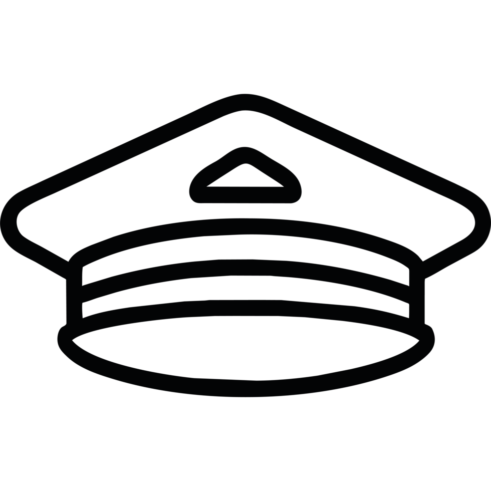 A black and white image of a hat png