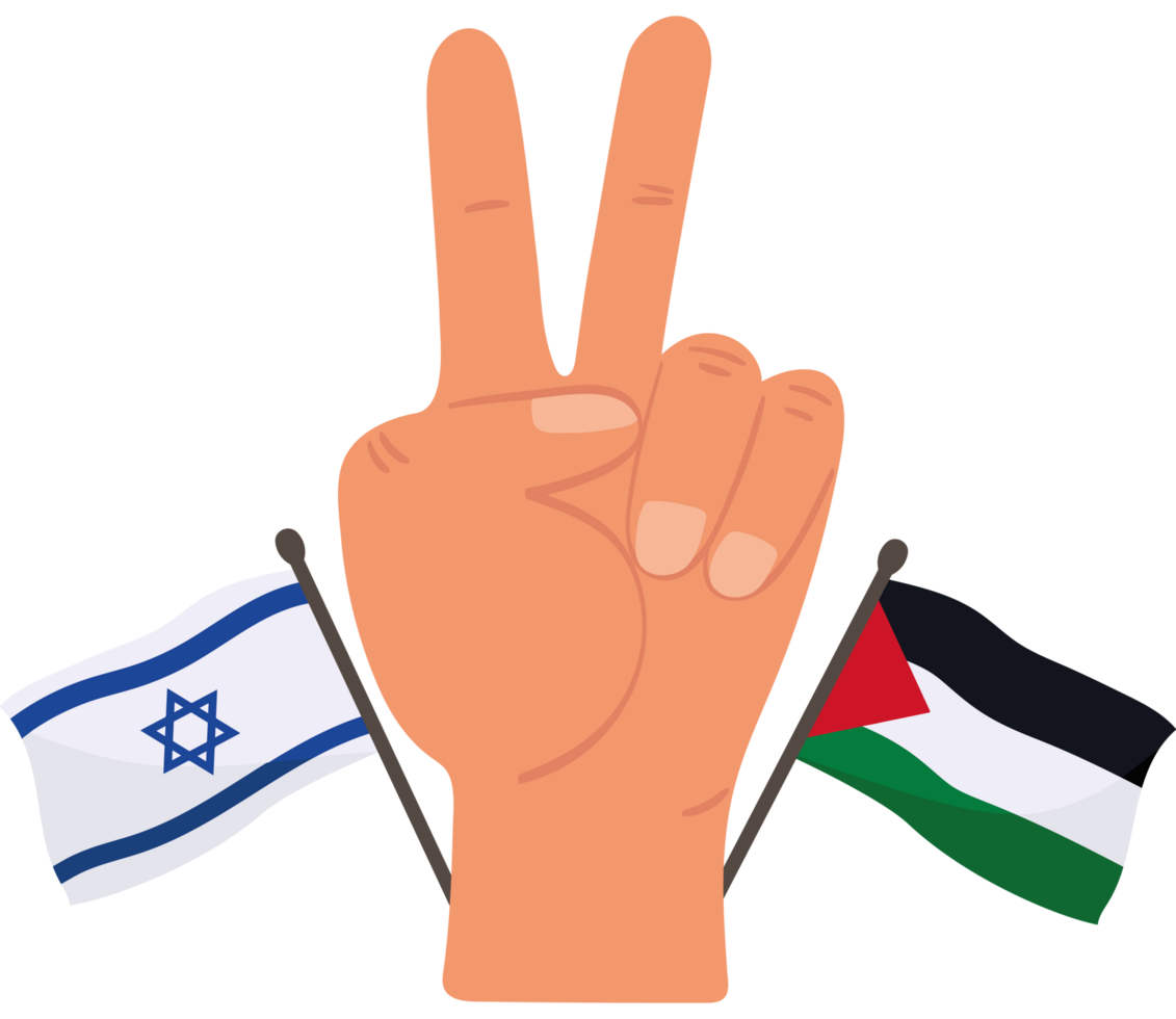 Israeli and palestinian flags png