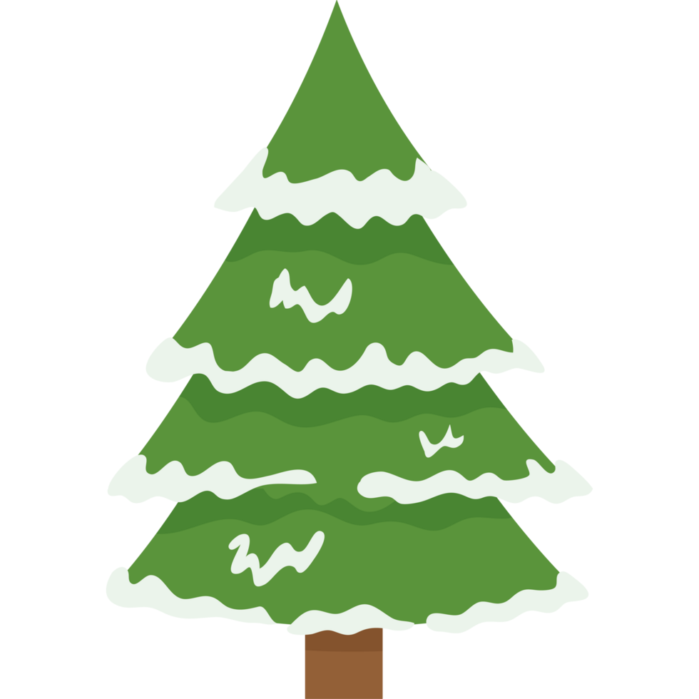 A christmas tree with snow on it png