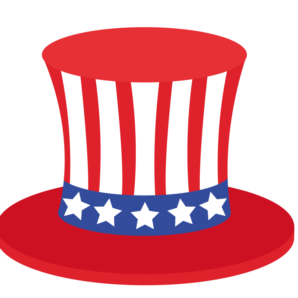 An american hat with stars and stripes png