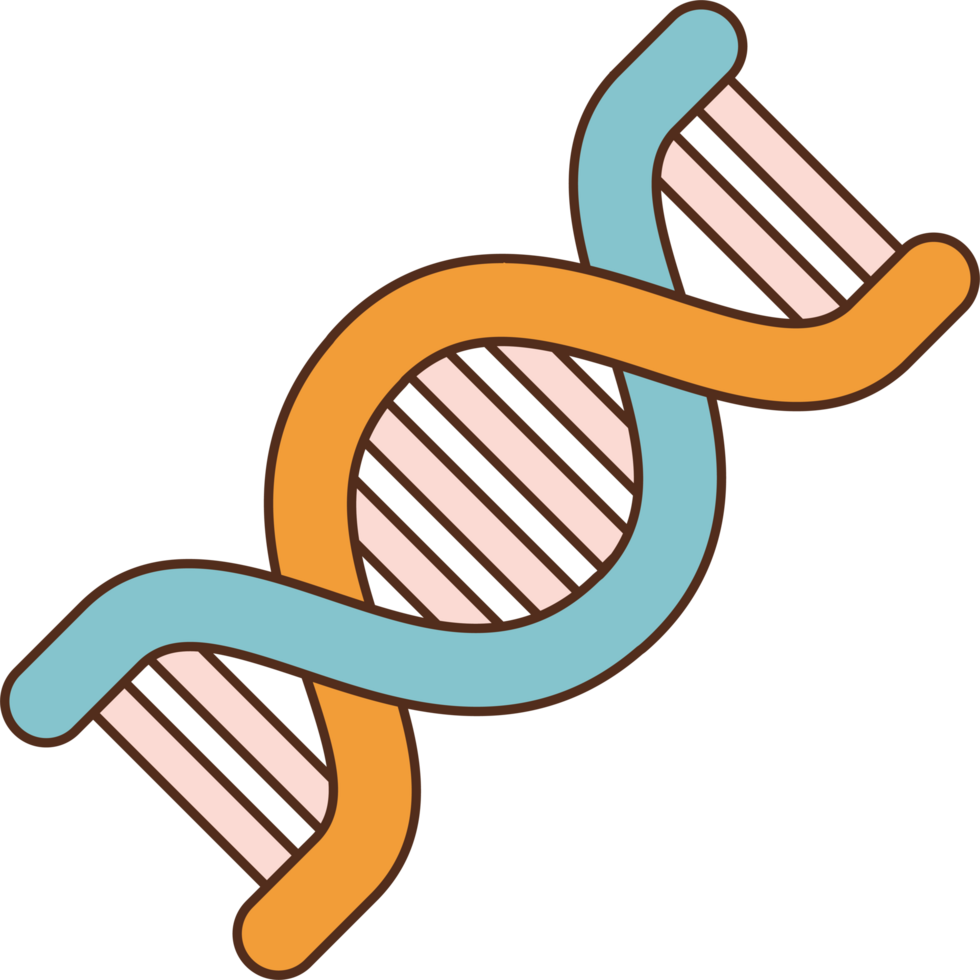 An icon of a dna strand png