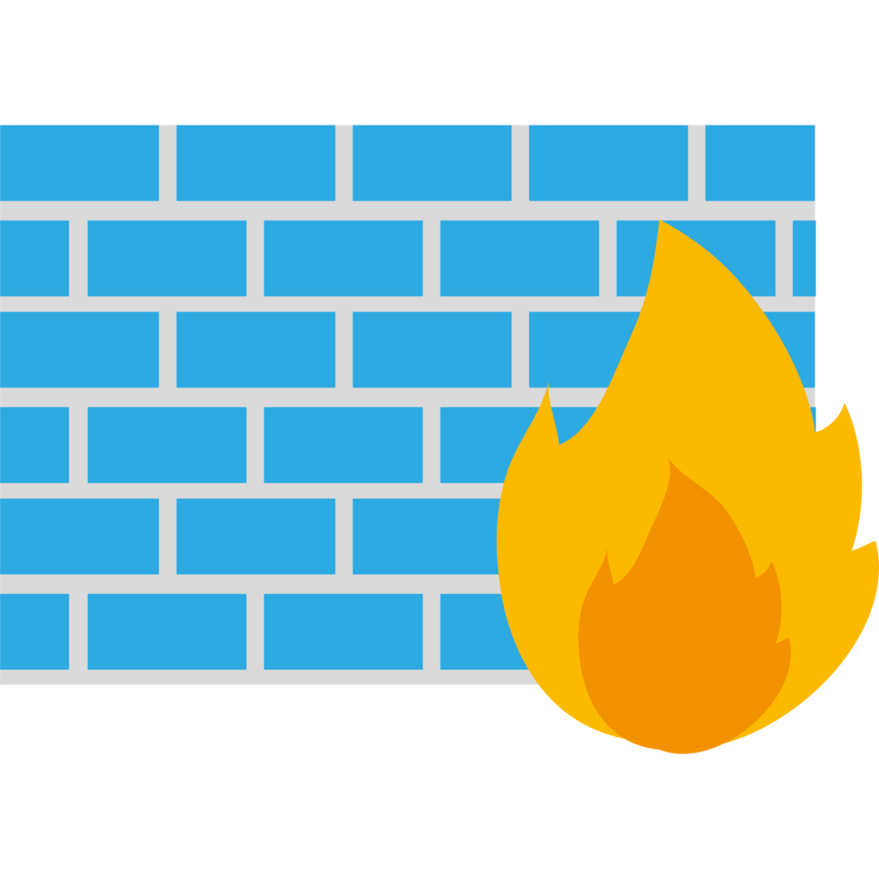 Firewall icon with a brick wall png