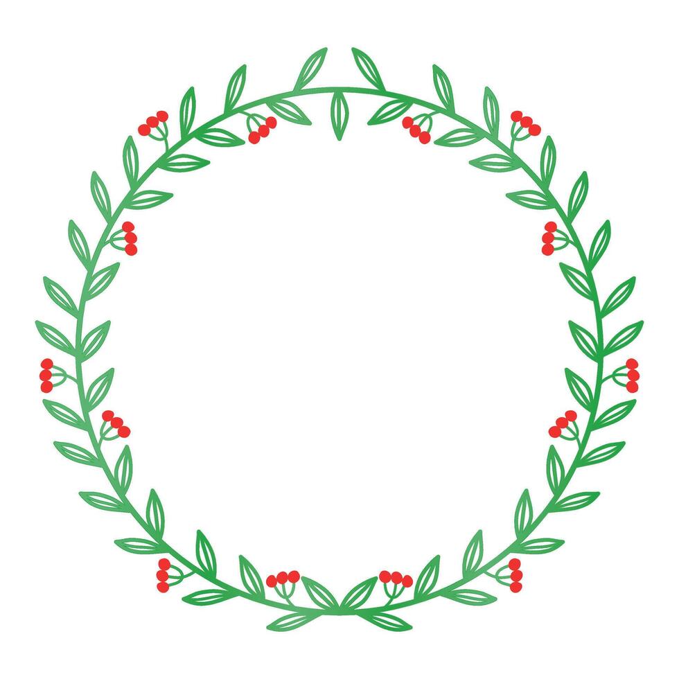 Willow twigs wreath frame hand - drawing illustration vector