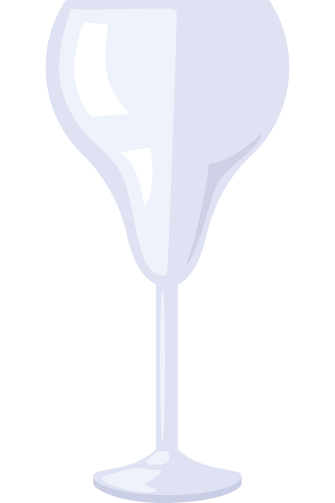 A white wine glass with a large white rim png
