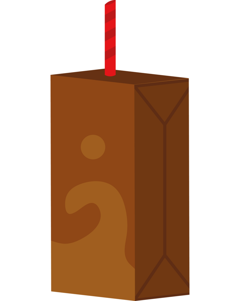 A brown drink with a straw in it png