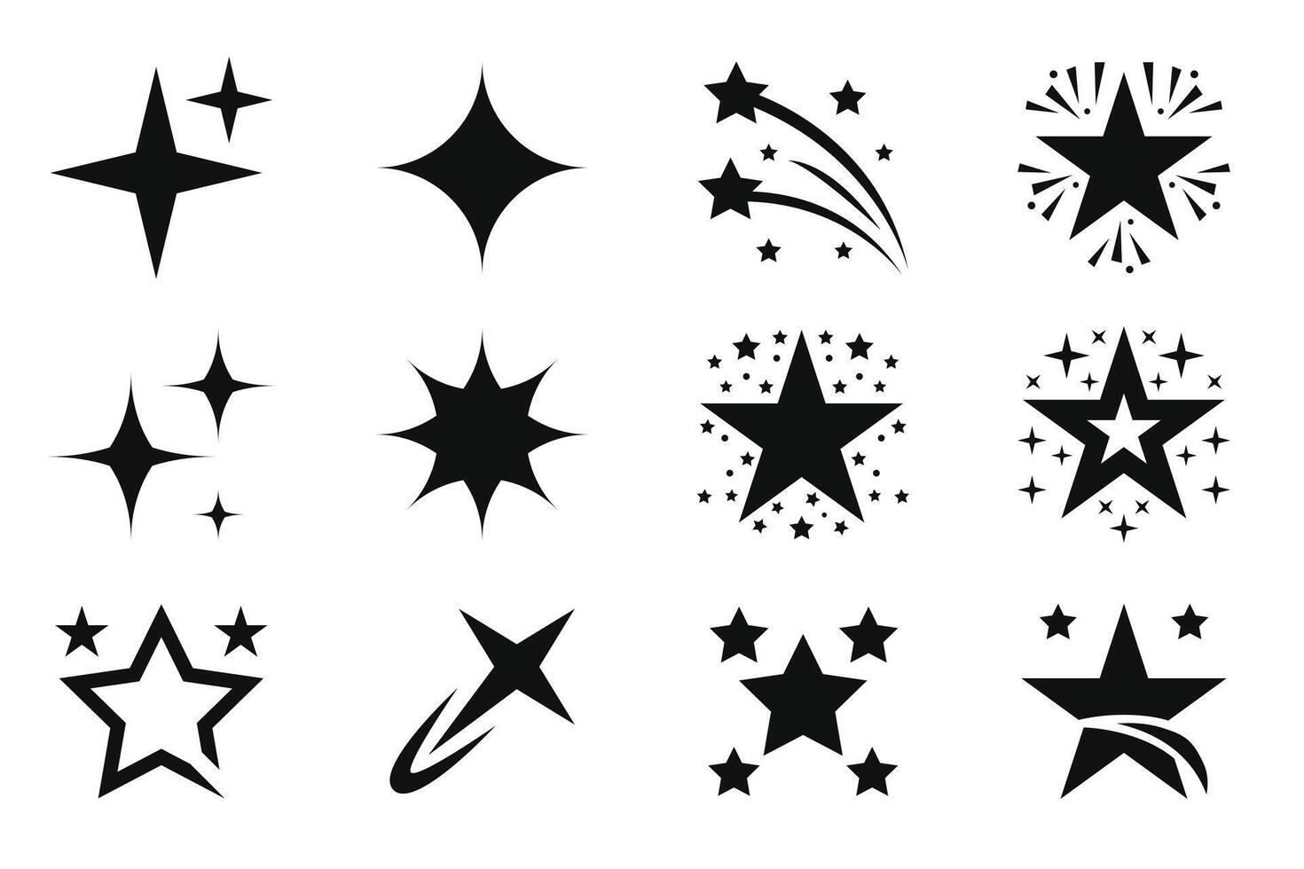 Star collection.Star logo collection.Modern simple flat style. vector