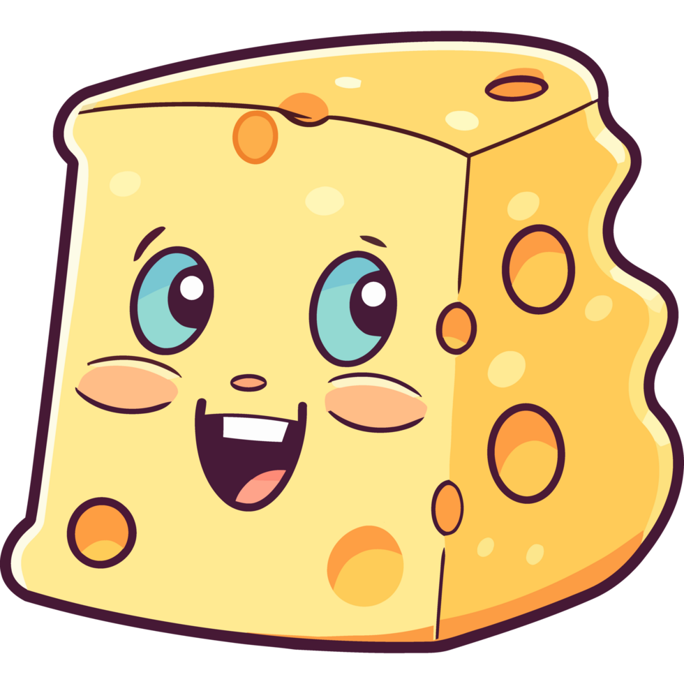 Cheese slice cartoon character png