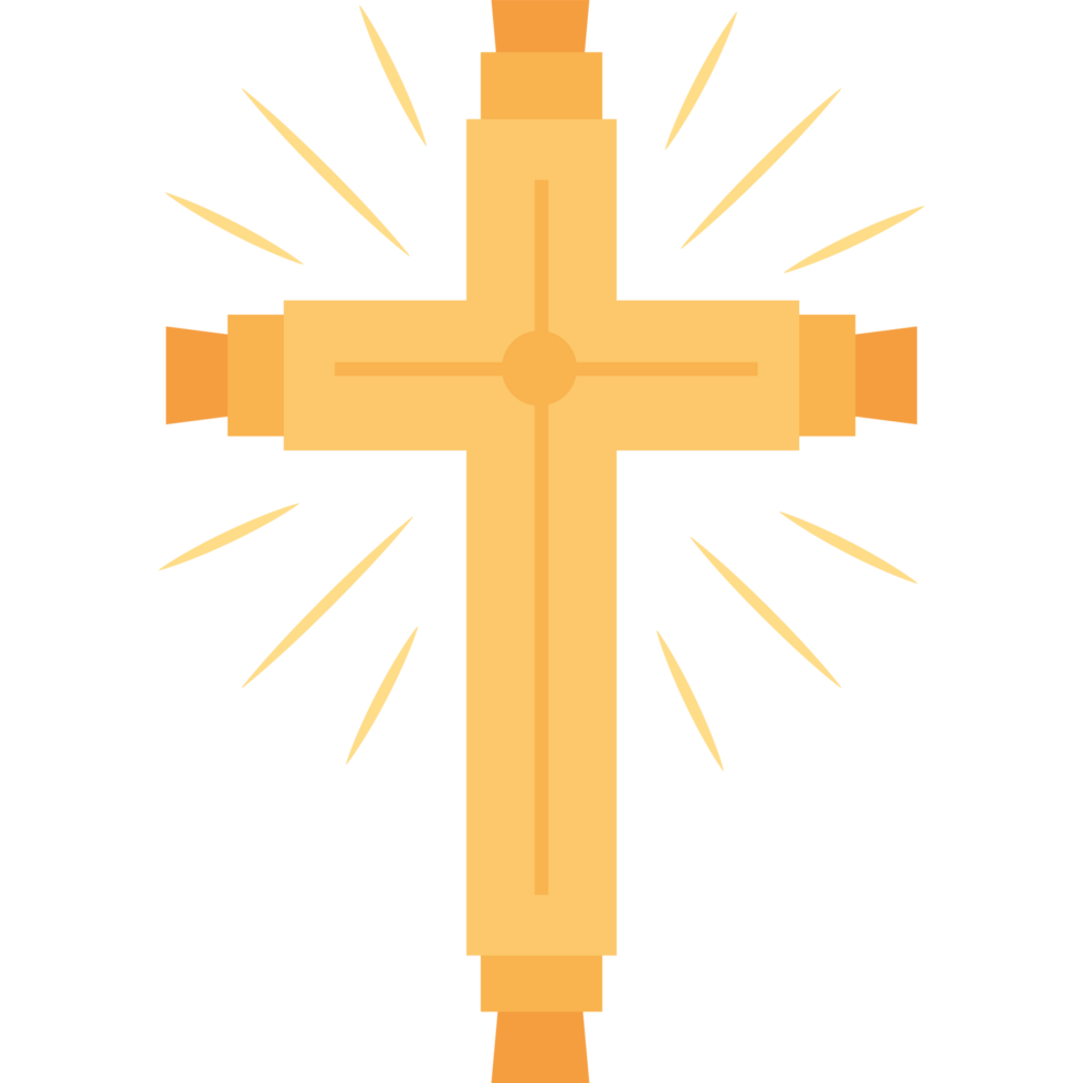 A cross with rays coming out of it png