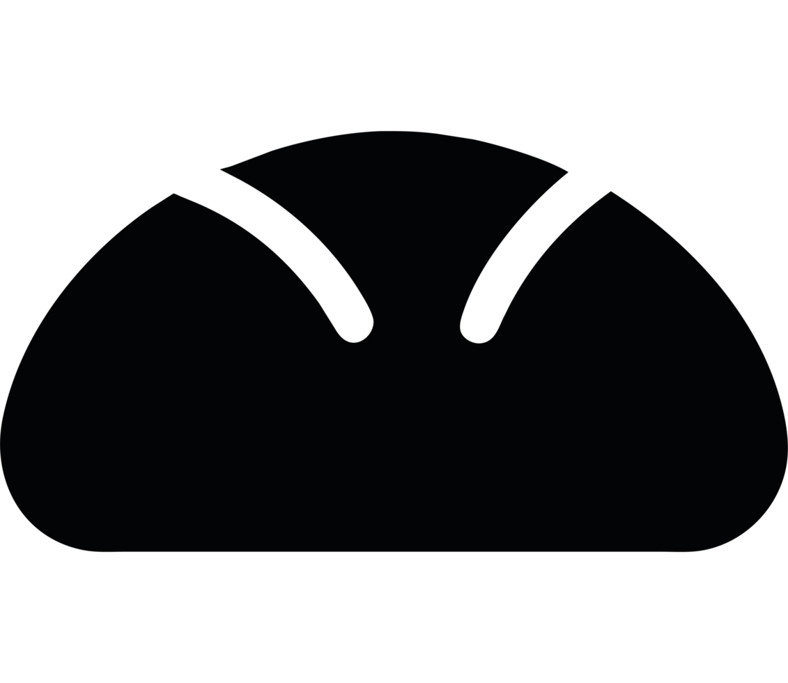 A black hat with a white outline png