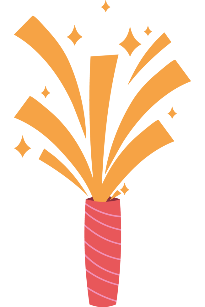 A vase with a firework in it png