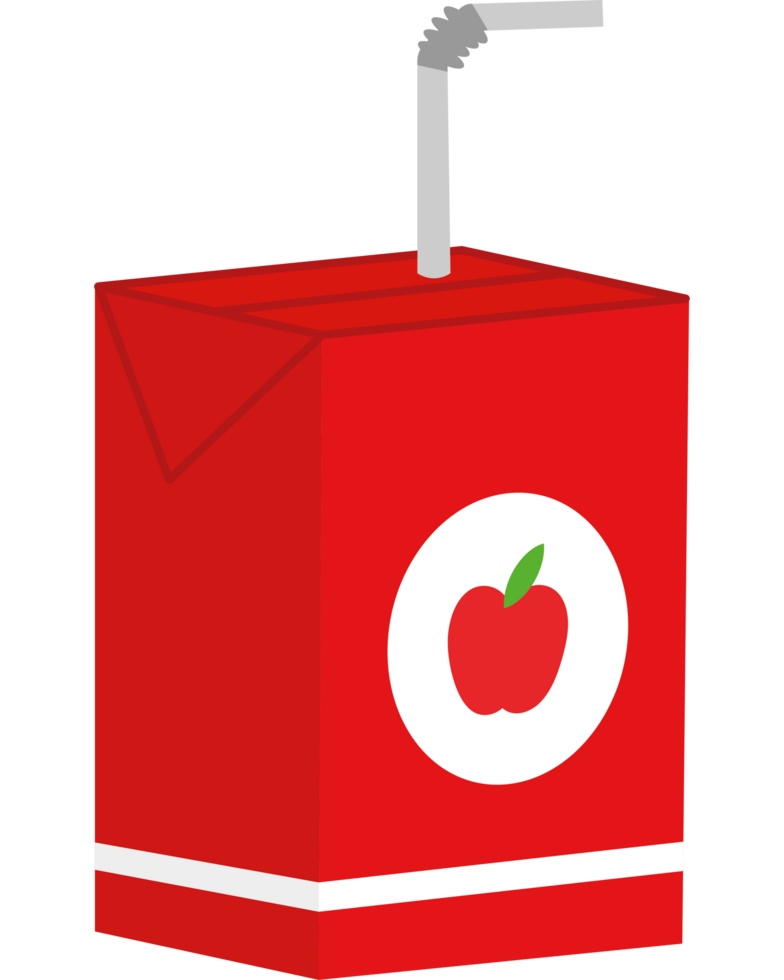 Apple juice box clipart png