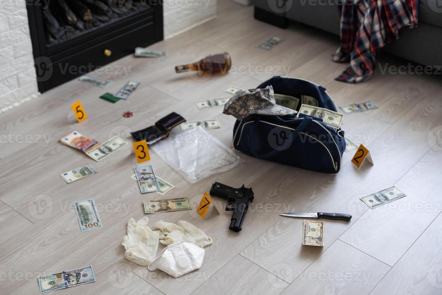 A Rubbish bag full of dollars photo