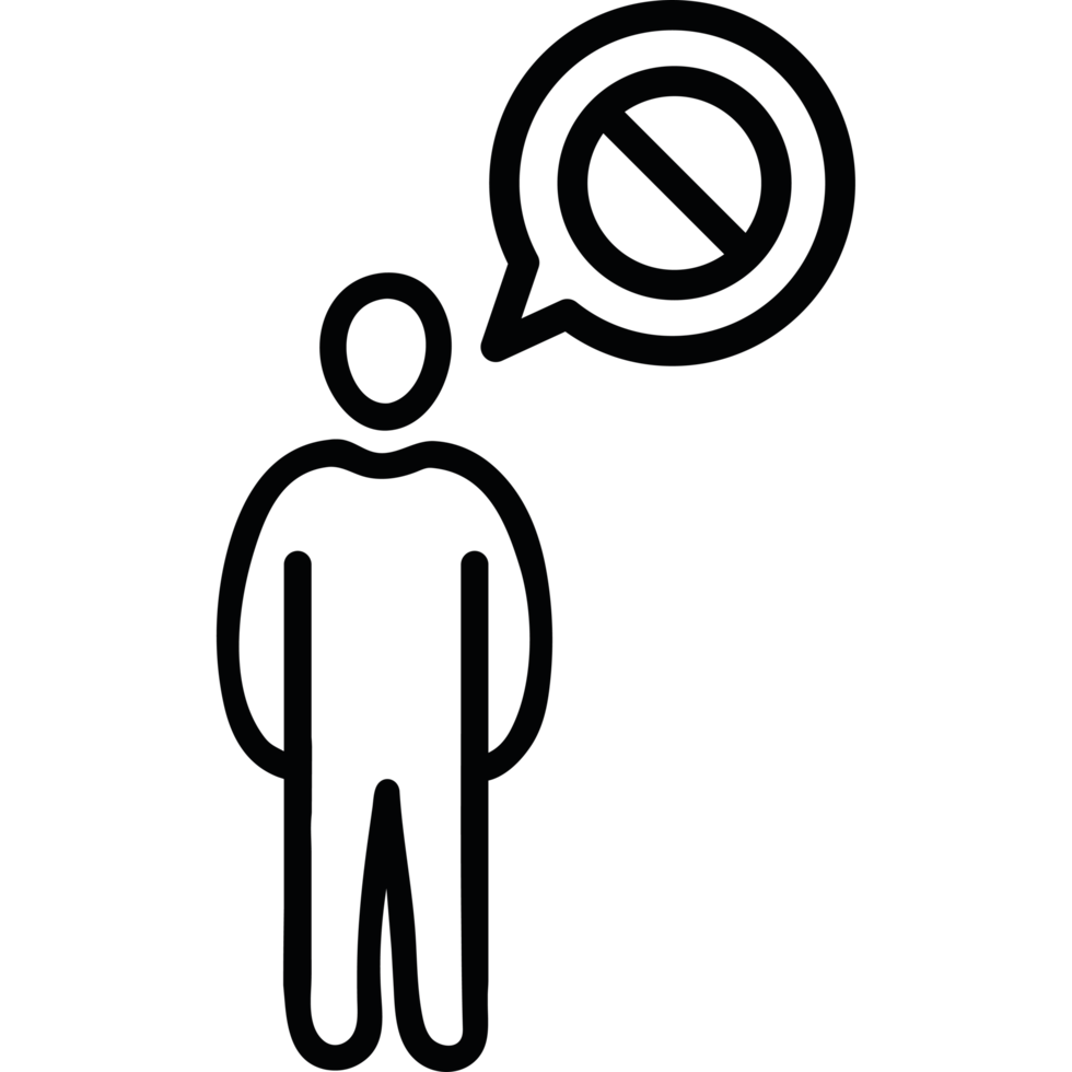 No speech bubble icon png