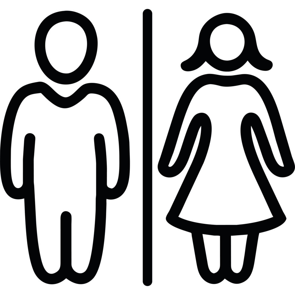 A black and white image of a man and woman png