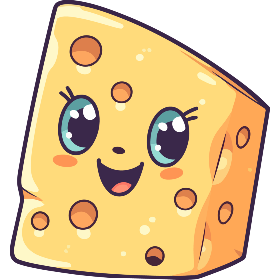 Cheese slice cartoon character png