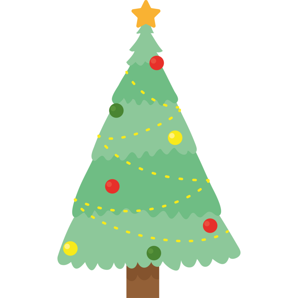 A christmas tree with a star on top png