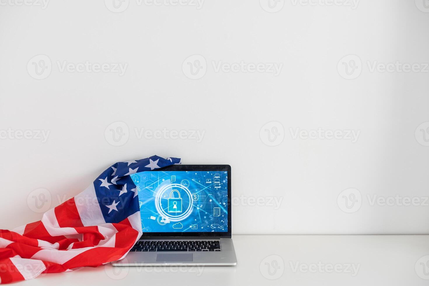 Cyber security and network protection with cybersecurity expert working on secure access internet to protect server against cybercrime. photo