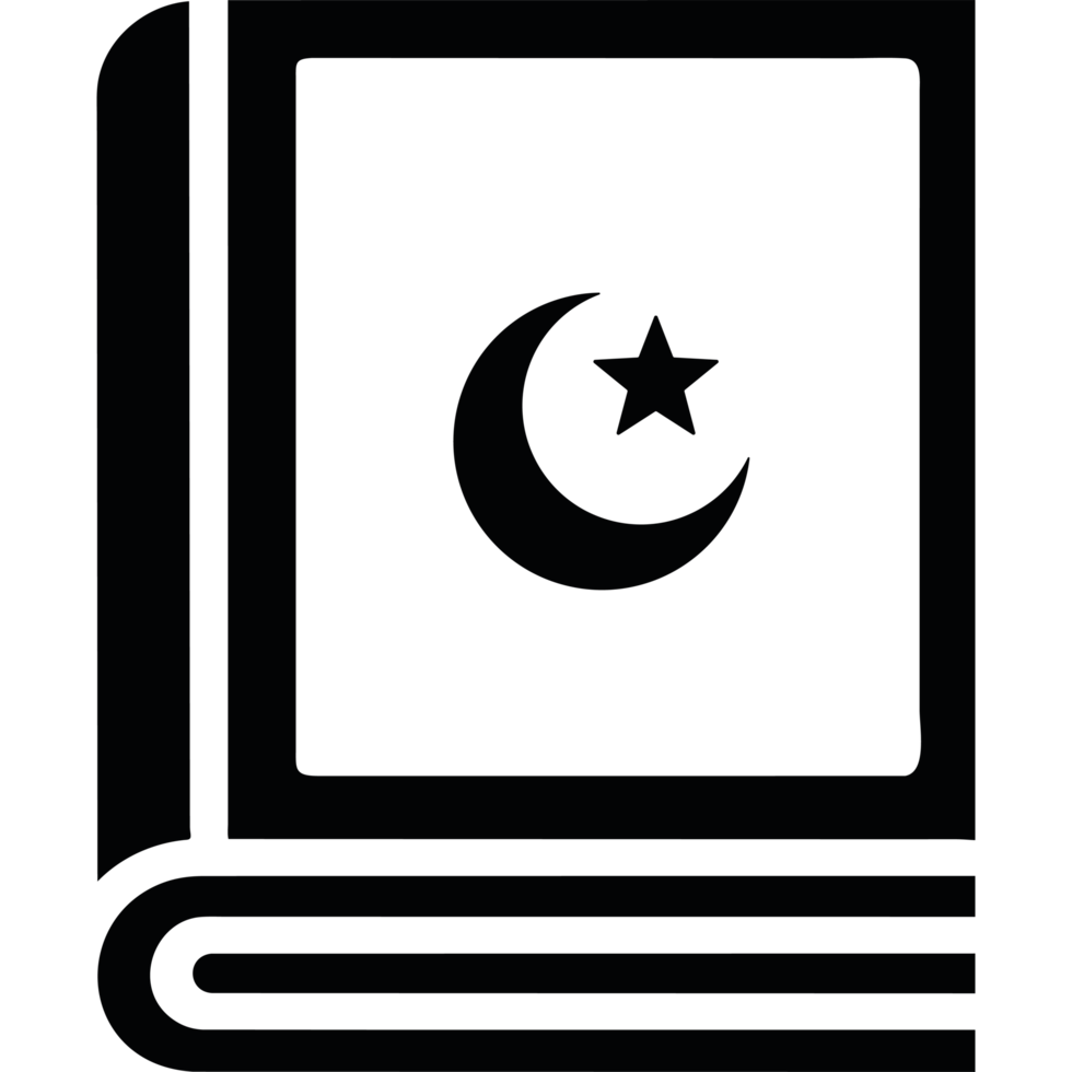 A book with a crescent and star on it png