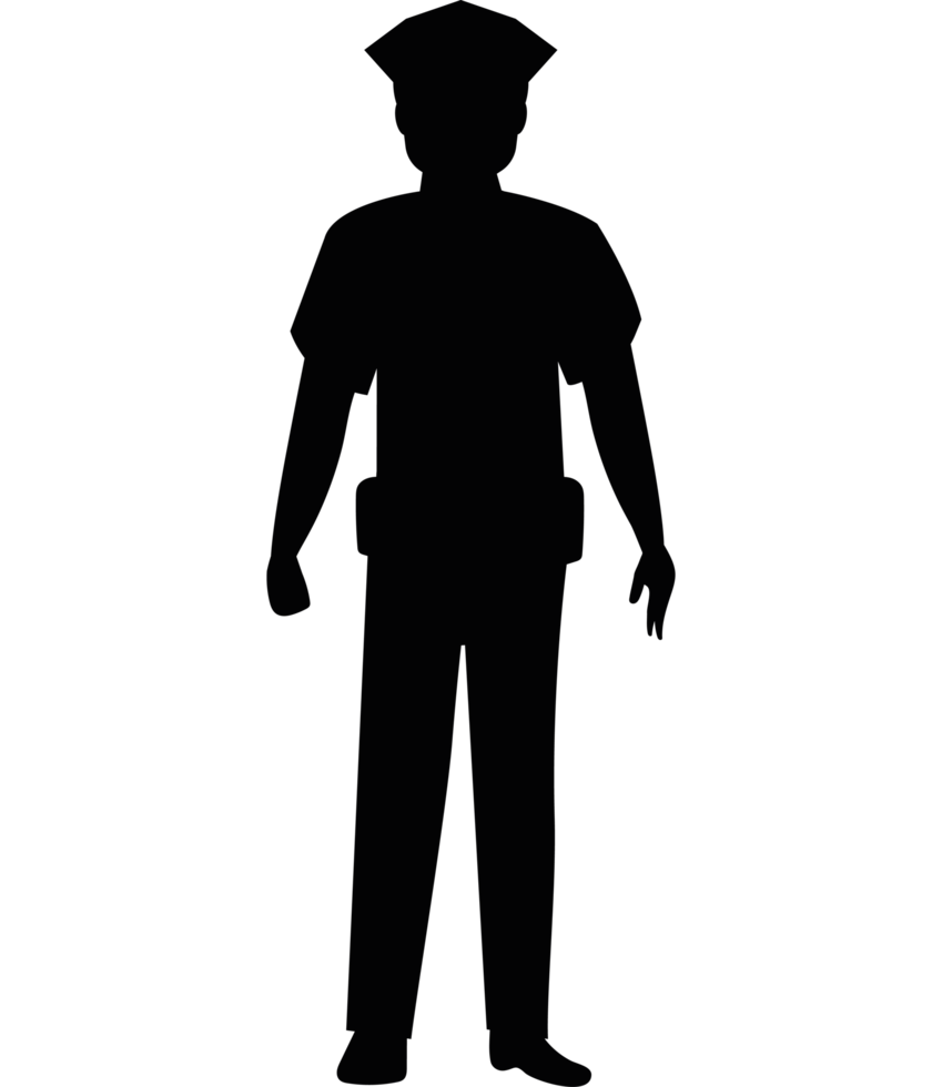 Police officer silhouette png