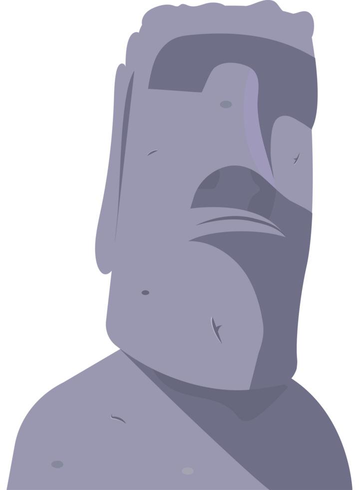 Moai statue illustration png