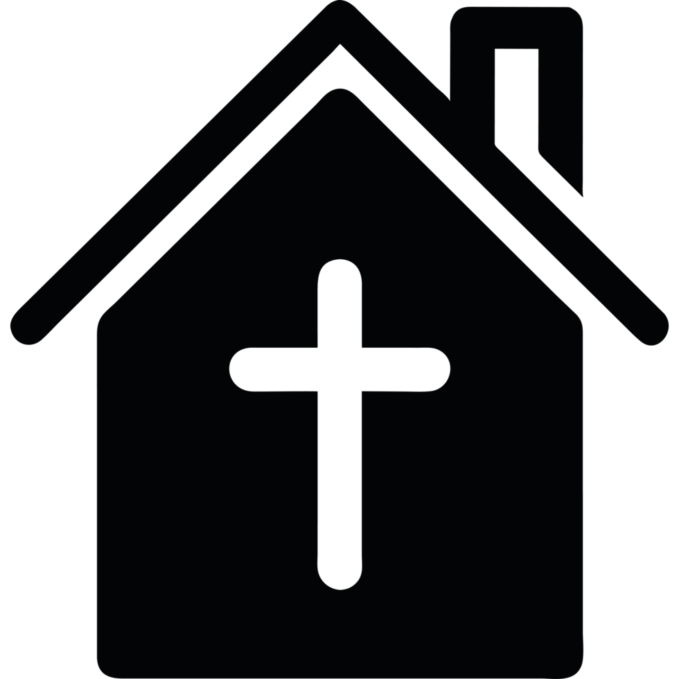 A house with a cross on it png