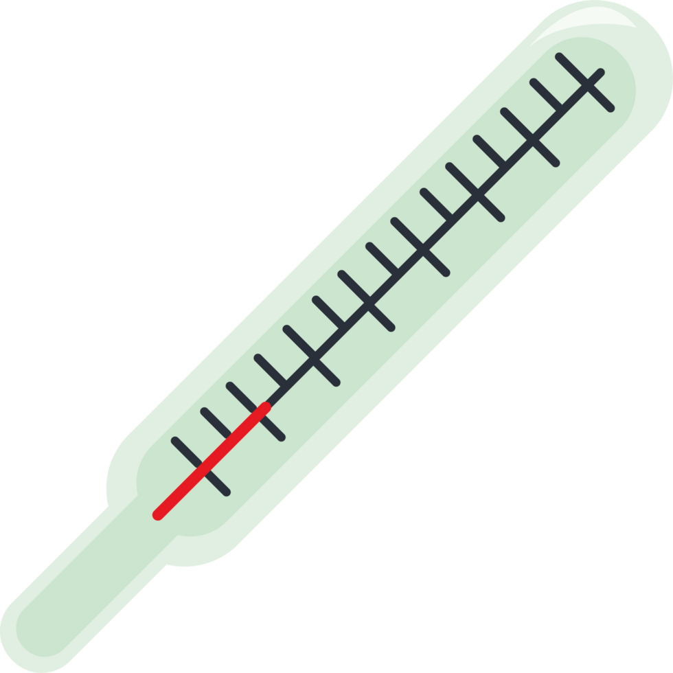 A thermometer with a red line on it png
