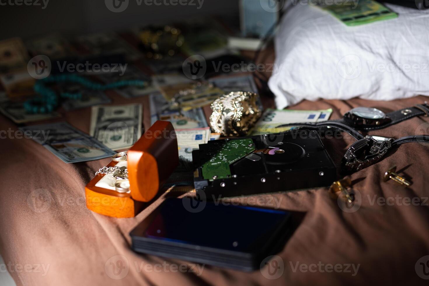 Lots of money withheld by the police. photo