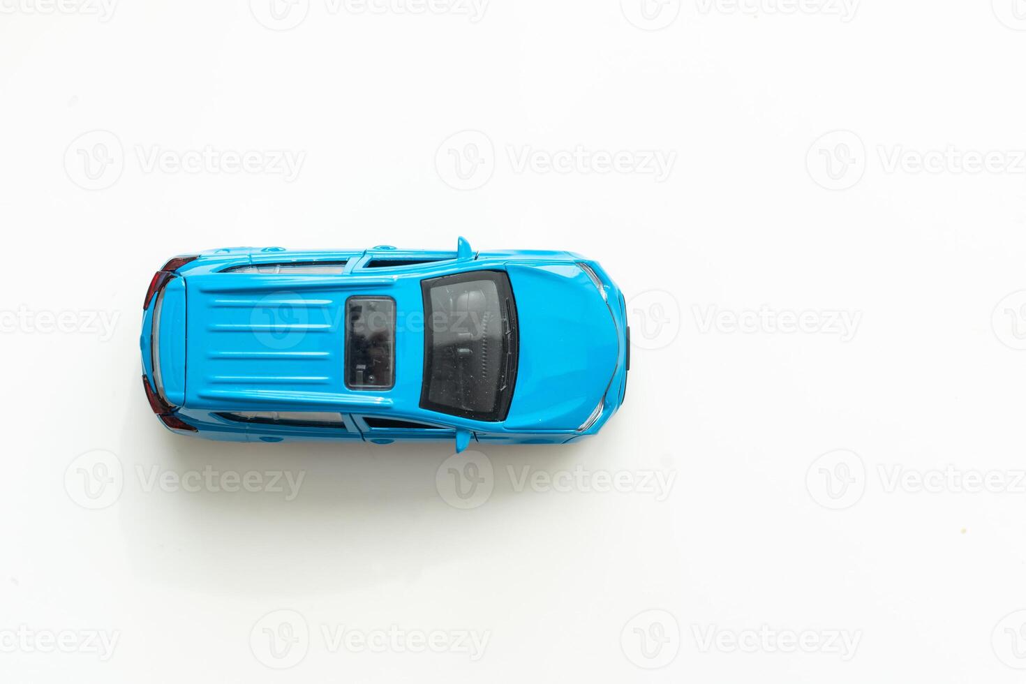 Car toy diecast on the white background , Top view, clipping path photo
