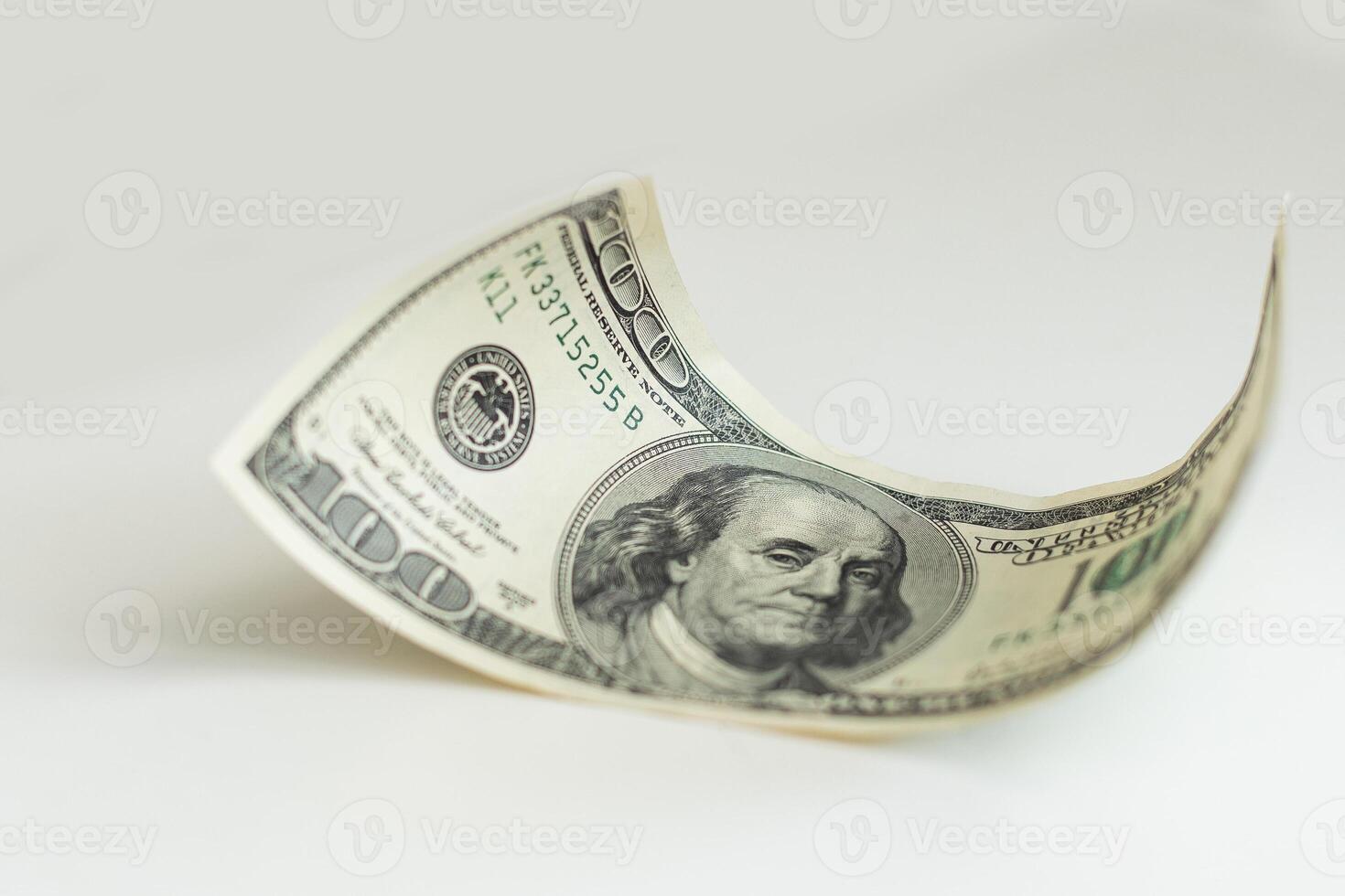 American bank notes isolated on the white background photo