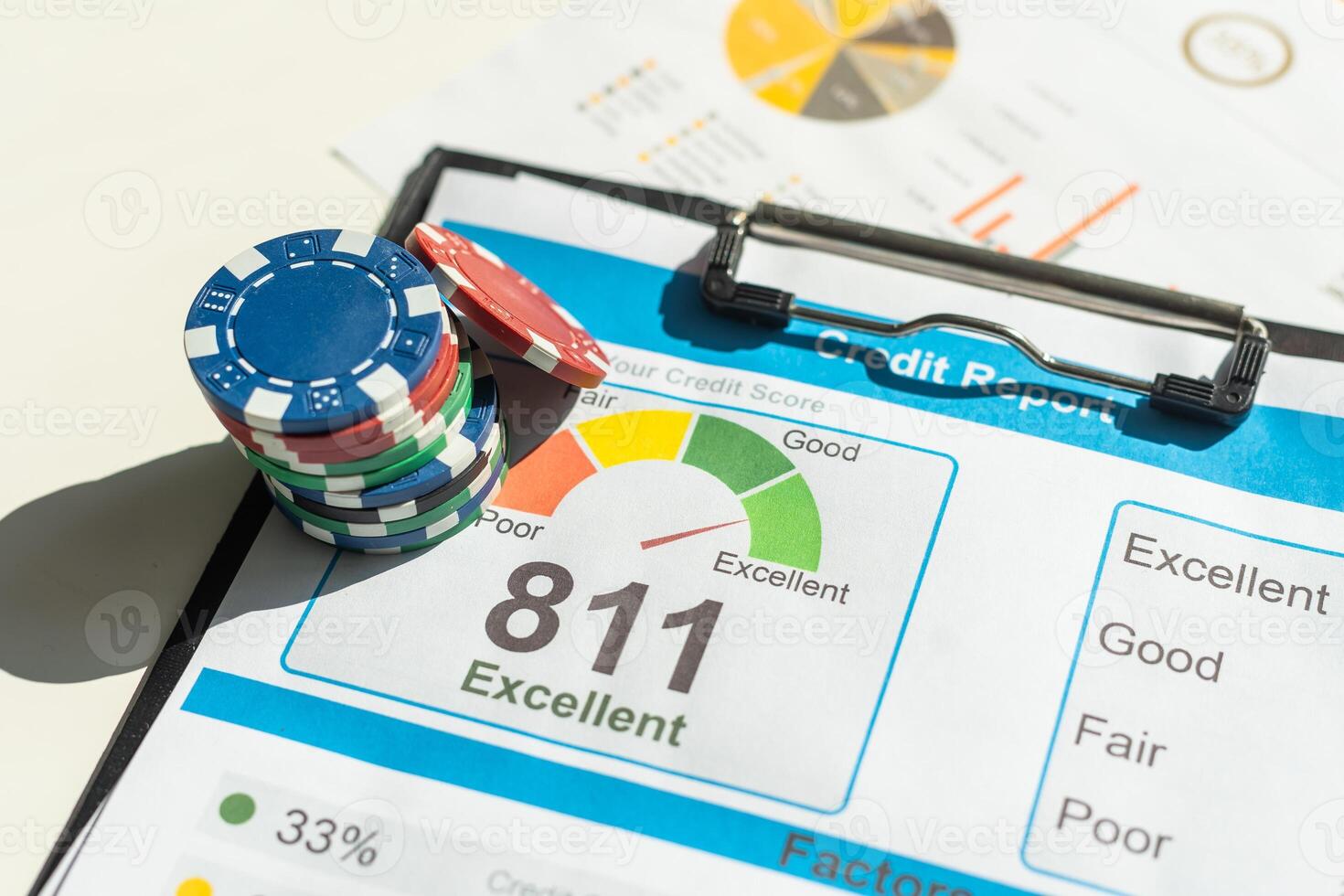 report credit score banking borrowing application risk form document loan business market concept - stock image photo
