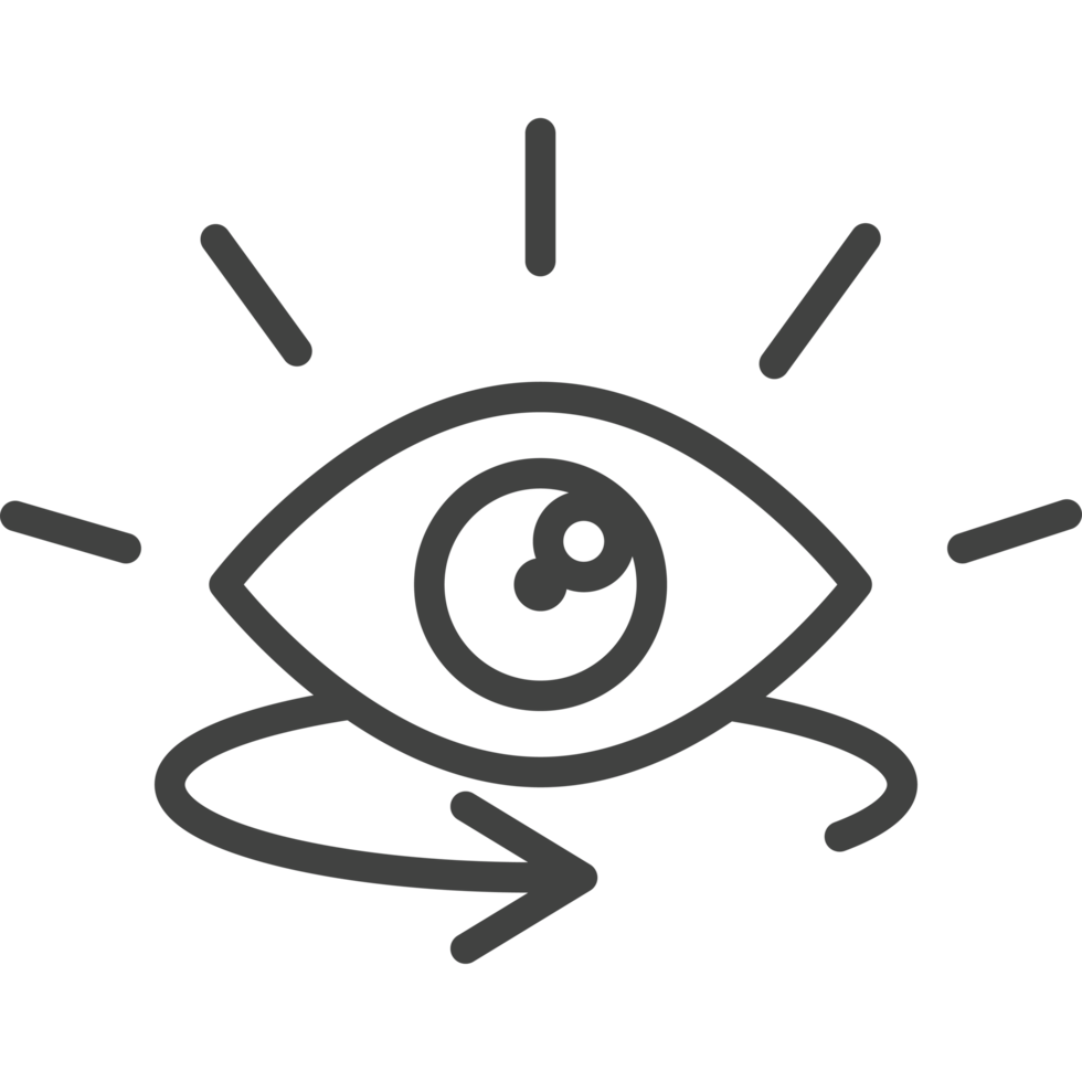 An eye icon with a arrow pointing to it png