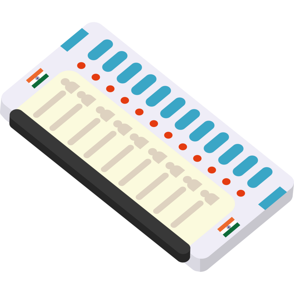 A voting machine with a button on top png