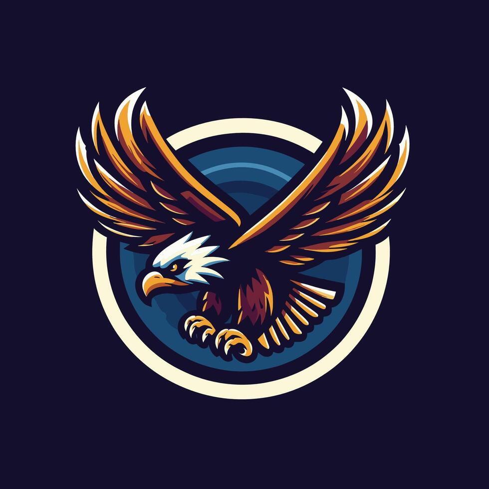 eagle mascot logo design gaming game e-sport sports team vector