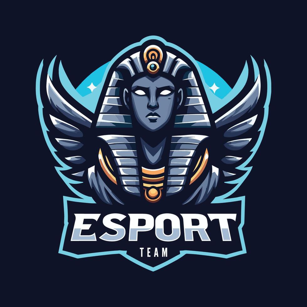 sphinx anubis gaming game sports e-sport team logo design vector