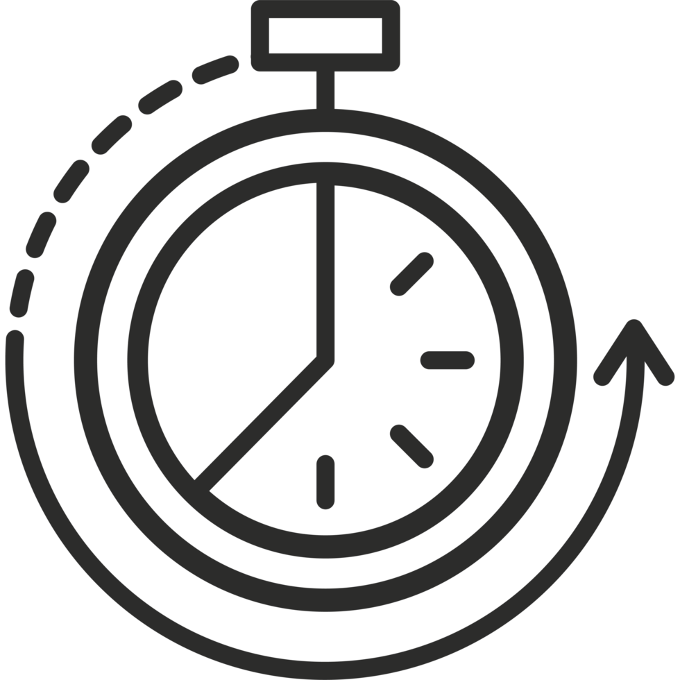A black and white image of a stopwatch png