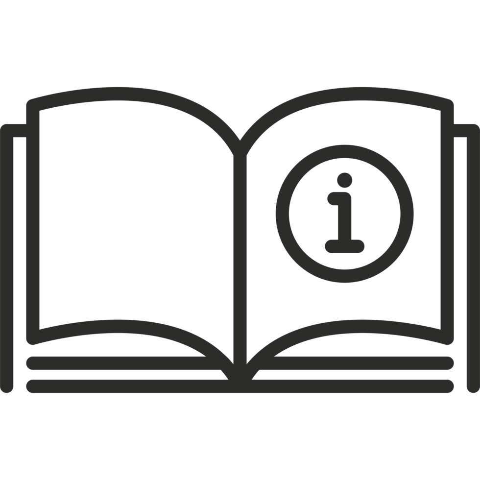An open book with a number one on it png
