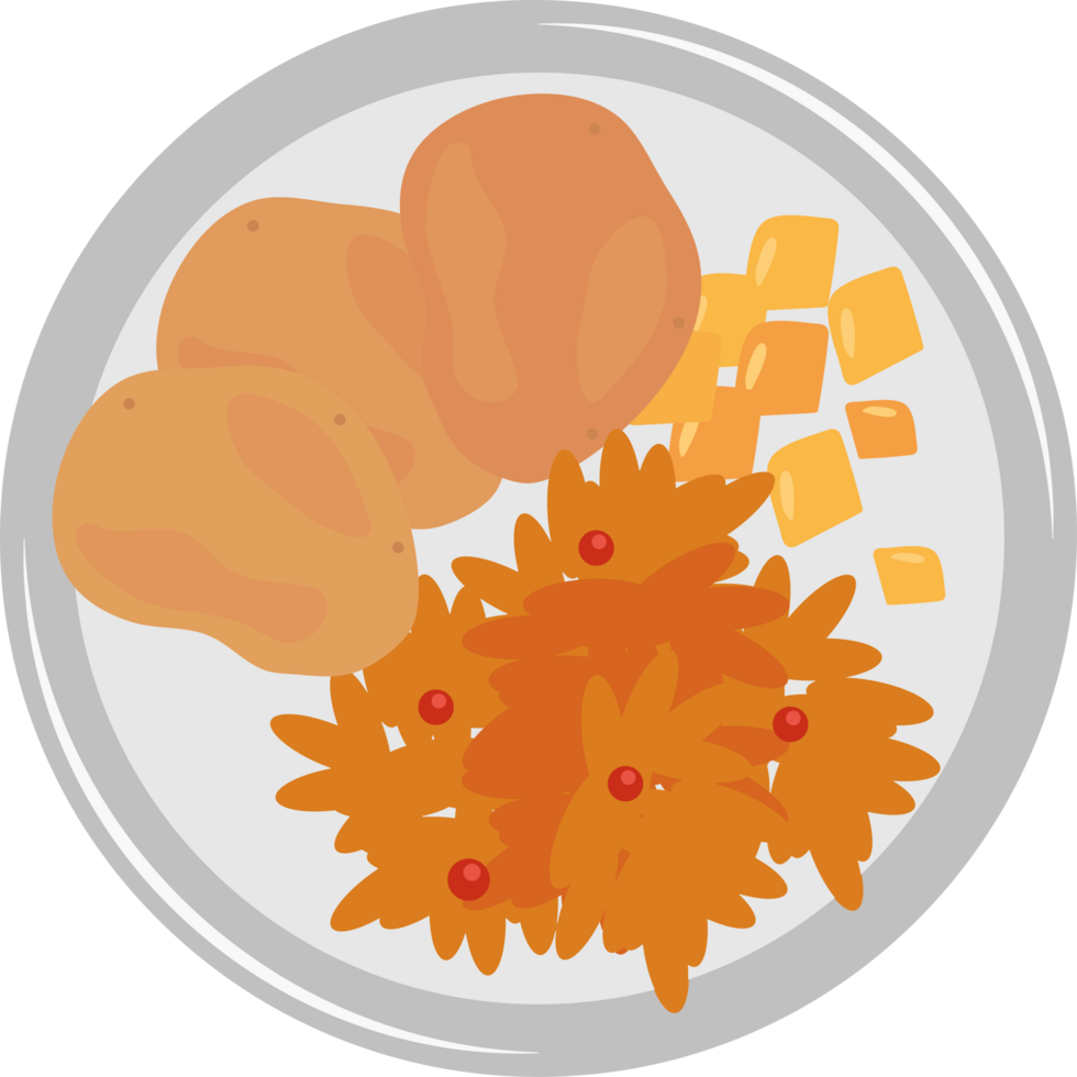 A plate with food on it png
