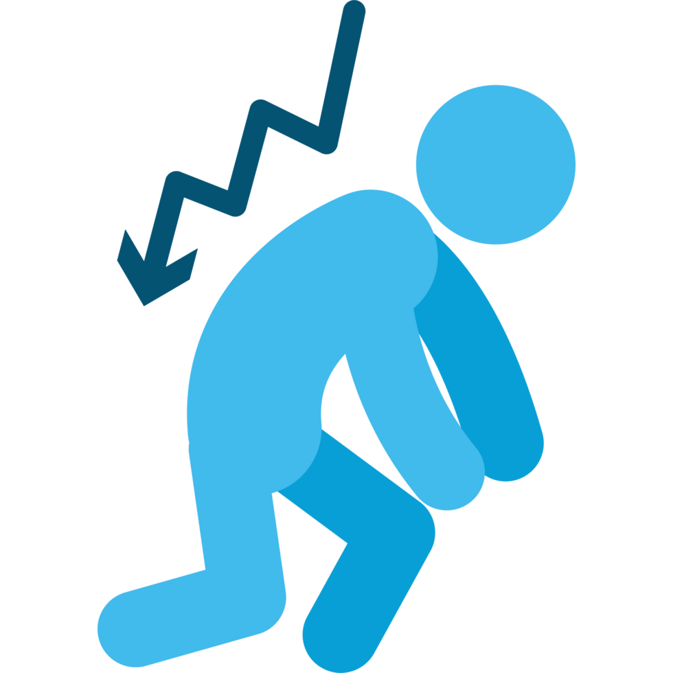 A man is falling down with an arrow pointing up png